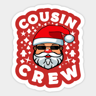 Cousin Crew Christmas Santa Claus Sticker